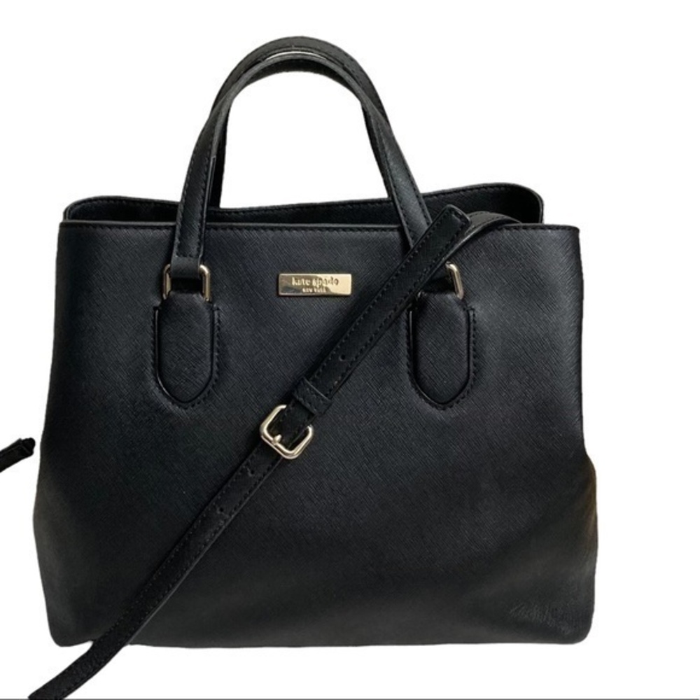 Kate spade black saffiano leather tote bag